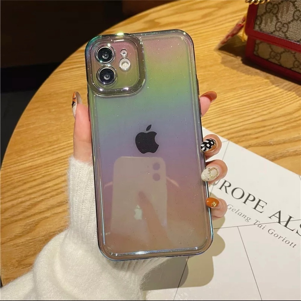 Gradient Glitter Clear Soft Case For IPhone 13 Shockproof Transparent